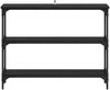 Konsolentisch, Beistelltisch, Konsole mit Regal Schwarz Eichen-Optik 100 x 22,5 x 75 cm Bild 5