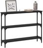 Konsolentisch, Beistelltisch, Konsole mit Regal Schwarz Eichen-Optik 100 x 22,5 x 75 cm Bild 3