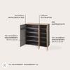 Schuhschrank >Meagan< in Artisan Eiche - 120x107x38cm (BxHxT) Bild 4