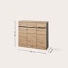 Schuhschrank >Meagan< in Artisan Eiche - 120x107x38cm (BxHxT) Bild 3