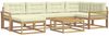 vidaXL Outdoor-Sofagarnitur 7 pcs Weiß und Creme 3386724 Bild 2