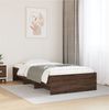 Einzelbettgestell Design für Erwachsene ohne Matratze Braun Eiche 75x190 cm Holzwerkstoff d4162e Bild 2