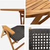 vidaXL Garten Essgruppe 7 pcs Schwarz Massivholz Akazie 3375731 Bild 5
