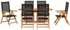 vidaXL Garten Essgruppe 7 pcs Schwarz Massivholz Akazie 3375731 Bild 4