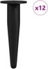 vidaXL Möbelbeine 12 pcs Schwarz Ø 40 x 98 mm Eisen 864801 Bild 2