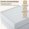 Couchtisch 60x60x38 cm – 360° drehbar mit 2 Ablagen in reinweiß Bild 5