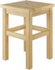 Holzhocker Sitzhocker ohne Lehne in Kiefer natur oder weiß V-90.71-41Doppelpack Kiefer Bild 2