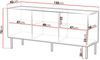Mirjan24 'Aropo' Sideboard, Laminatplatte Nuss Warmia, 70 x 42 x 150 cm Bild 5