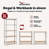 Albatros SR2S Schwerlastregal 875 kg – Metallregal 180x90x40 cm, 5 verstellbare Ablagen, Steckregal teilbar, Lagerregal für Garage, Keller, Werkstatt Bild 5