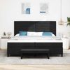 vidaXL Boxspringbett mit Matratze Schwarz 200 x 200 cm Stoff 3344018 Bild 3