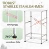 WLIVE Kommode Nachttisch mit 2 Stoffschubladen, 40×30×63 cm, Braun/Schwarz/Weiß (1 St), Beistelltisch mit Metallrahmen & Holzplatte, verstellbare Füße Bild 4