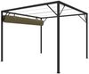 Gartenpavillon, Pavillon mit Ausziehbarem Dach 3x3 m Taupe 180 g/m² Bild 5