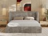 Polsterbett Bett mit Holzlattenrost Schlafzimmer Bett Doppelbett gepolstertes Kopfteil - EMORA CLASSIC - 140x200 cm - Hellbraun Cord Bild 5