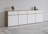 INOSIGN Sideboard Cross,Breite 225 cm, moderne grifflose Kommode,4 Türen/4 Schubkästen, Schubladenschrank mit viel Stauraum, Einlegeböden verstellbar Bild 2