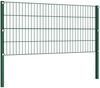 vidaXL Zaunelement mit Pfosten Eisen 1385 x 80 cm Grün 278611 Bild 3