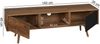 TV Lowboard 140 cm Massiv-Holz Sheesham Landhaus 2 Türen & Fach, braun/schwarz Bild 4
