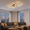 LED Deckenleuchte, verstellbar, Holzoptik, schwarz, L 70 cm Bild 2