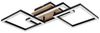 LED Deckenleuchte, verstellbar, Holzoptik, schwarz, L 70 cm Bild 4