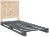 vidaXL Massivholzbett mit Kopfteil Grau 90x200 cm Kiefer 3281580 Bild 3