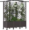 vidaXL Hochbeet mit Rankgitter und Dach Braun 163 x 40 x 144 cm PP 3423108 Bild 3