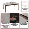 Esszimmertisch HWC-M57, Esstisch, Massiv-Holz Laminat Melamin 160-200x90cm, ausziehbar Beton-Optik, braune Beine Bild 2