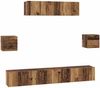 vidaXL TV-Schrankset Wandmontiert 7 pcs Altholz Holzwerkstoff 3393408 Bild 2