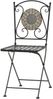 SIENA GARDEN Klappstuhl Prato 37x36x90 cm schwarz klappbar Keramik in Mosaikoptik Bild 1