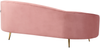 Beliani 'SAVAR' 3-Sitzer Sofa Samtstoff pastellrosa gold Bild 5