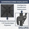 Sonnenschirm rechteckig LOTI 300cm Anthrazit UV-Schutz, Kippbar, Kurbelsystem Ampelschirm rechteckig Freiarm Sonnenschirm 300 cm Kurbelschirm Standschirm Sonnenschutz Gartenschirm Bild 2