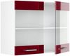 Hängeschrank R-Line Bordeaux Hochglanz 80 cm mit Glastüren Vicco Bild 5
