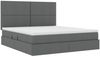 vidaXL Aufbewahrungsbett mit Matratze Dunkelgrau 160 x 200 cm Stoff 3371728 Bild 5