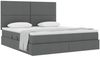 vidaXL Aufbewahrungsbett mit Matratze Dunkelgrau 160 x 200 cm Stoff 3371728 Bild 3