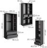 Kleiderschrank Elmo Anthrazit 100x200 cm 3er Set Vicco Bild 2