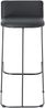 Barhocker Ragno aus Leder, Schwarz, 39 x 43 x 88 cm Bild 2