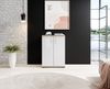 Kommode >BC 1040< 2 Türen, 1 Boden, eiche rustica Dekor / weiß - 60x83x35cm (BxHxT) Bild 4