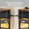 SONGMICS Konsolentisch mit LED-Beleuchtung, schmaler Konsolentisch mit Steckdose, Flur oder Wohnzimmer, 2 Schubladen, braun Bild 4