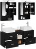 vidaXL Badezimmermöbel-Set 5 pcs Schwarze Eiche Ingenieurholz und Glas 3406760 Bild 3