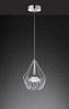 LED Pendelleuchte AMY mit Gitter Lampenschirm 1-flammig Silber, Ø 25cm Bild 5