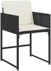 vidaXL Gartenstühle mit Kissen 4 Stk. Schwarz Poly Rattan 4007475 Bild 3