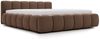 GRAINGOLD Cloud Low Bett 140x200, Polsterbett mit Bettkasten und Lattenrost, Velour-Stoff, Braun Bild 2