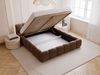 GRAINGOLD Cloud Low Bett 140x200, Polsterbett mit Bettkasten und Lattenrost, Velour-Stoff, Braun Bild 5