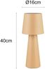Große Tischleuchte NUBIAN aus Metall Beige, Höhe 40cm Bild 4