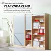 bümö Rollladenschrank in Weiß/Silber mit Relinggriff - Vertikal Jalousieschrank 50 cm breit, Aktenschrank abschließbar, Büroschrank für Ordner & Co, SET50-W-S-RE Bild 3