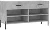 vidaXL Schuhbank Betongrau 102x35x55 cm Holzwerkstoff 829752 Bild 2
