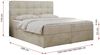 Polsterbett Kunstlederbett mit Bettkasten, Stauraumbett - ERNI - 180x200cm - Beige Velours - H4 Bild 5