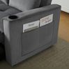 Multifunktions-Schlafsofa Samt Grau, 3-fach verstellbar mit Getränkehalter, 137x76,5x83 cm Bild 5
