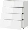 Kommode Owingen / Oakland, Glas, Holzwerkstoff, Weiß, 83 x 102 x 42 cm Bild 2
