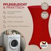 DETEX® Stehtischhusse 5er Set Rot 60-65cm Verstärkter Fußbereich 30°C Waschbar Stehtisch Hussen Stretch Tisch Überzug Bild 5