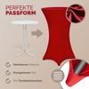DETEX® Stehtischhusse 5er Set Rot 60-65cm Verstärkter Fußbereich 30°C Waschbar Stehtisch Hussen Stretch Tisch Überzug Bild 3