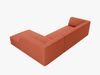 Micadoni 4-Sitzer Modular Sofa Ruby Rechts Strukturierter Stoff Koralle Bild 5